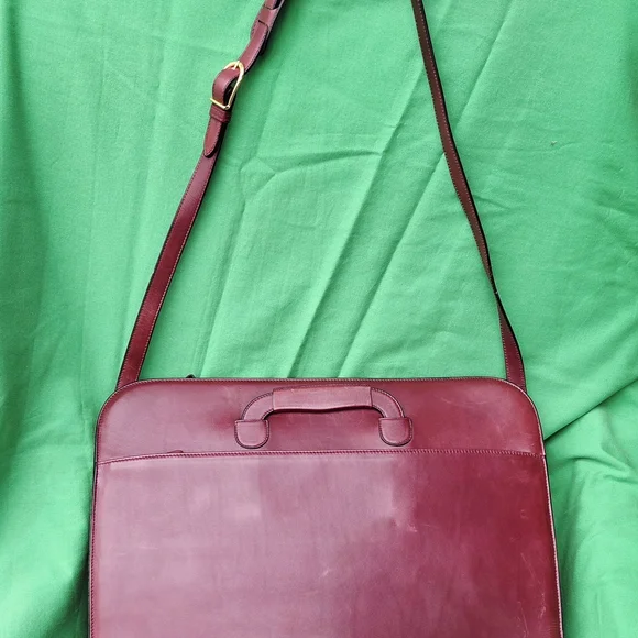 Vintage MARK CROOS Leather Attache Briefcase BRAND NEW WHIT DUSTBAG